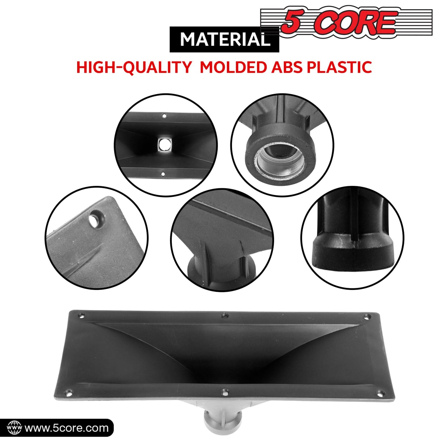 5Core Screw On Compression Driver Horn Tweeter Throat 4X10 4Pcs Heavy Duty Construction-2