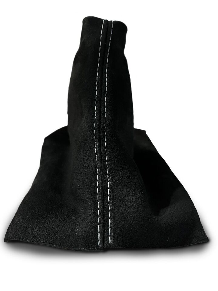 2005-2009 Ford Mustang GT Convertible Coupe V8 White Stitch Suede MANUAL Shift Boot Cover-0