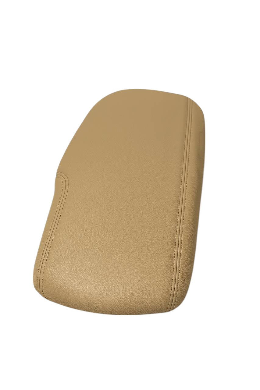 Cashmere Tan Leather Console Armrest Cover For Chevy Corvette C6 2005 2006 2007 2008 2009 2010 2011 2012 2013-2