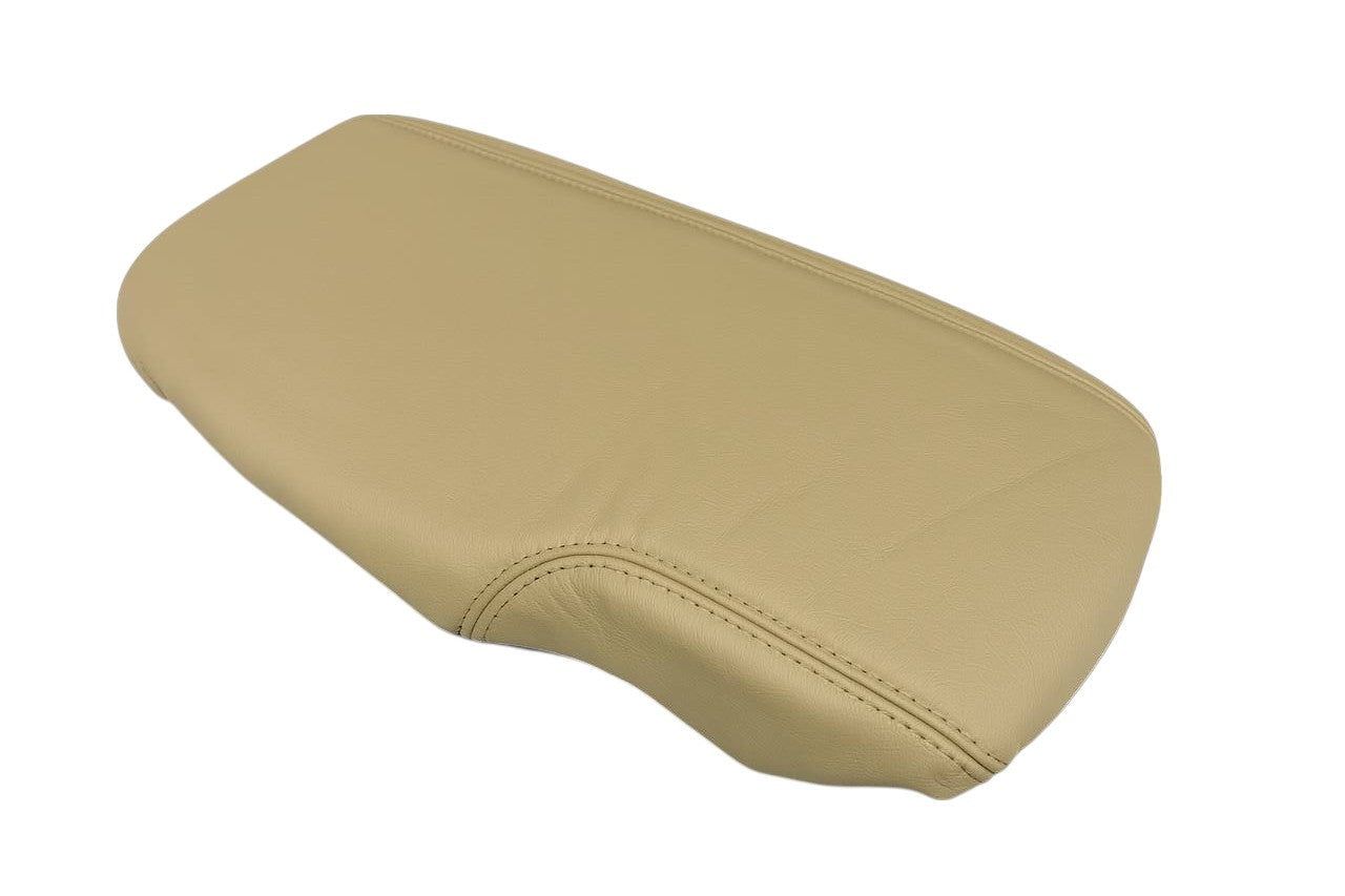 Cashmere Tan Leather Console Armrest Cover For Chevy Corvette C6 2005 2006 2007 2008 2009 2010 2011 2012 2013-4