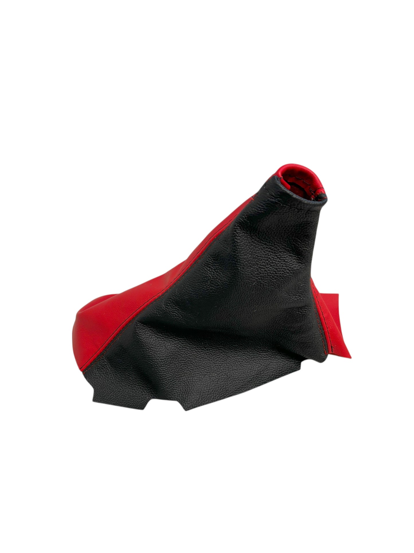 For 2005-2013 Chevy Corvette C6 Z06 Torch Red & Black Leather Console Shift Handbrake Boot Cover-4