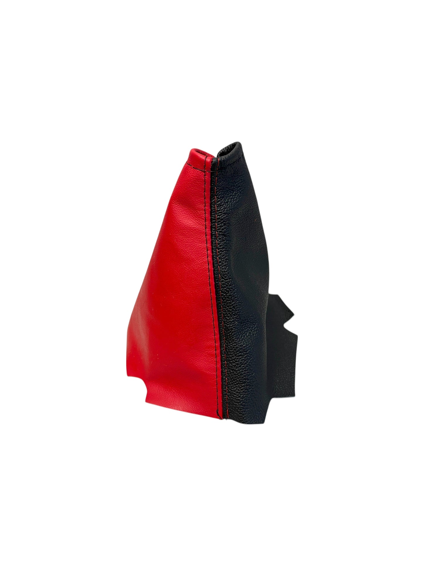 For 2005-2013 Chevy Corvette C6 Z06 Torch Red & Black Leather Console Shift Handbrake Boot Cover-3