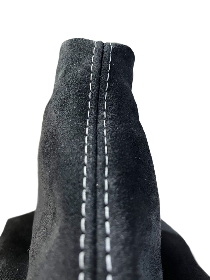 2005-2009 Ford Mustang GT Convertible Coupe V8 White Stitch Suede MANUAL Shift Boot Cover-2