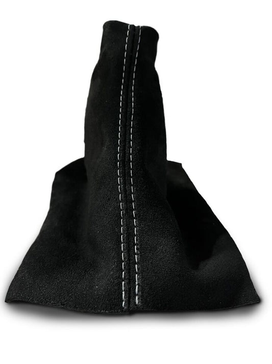 2005-2009 Ford Mustang GT Convertible Coupe V8 White Stitch Suede MANUAL Shift Boot Cover-0