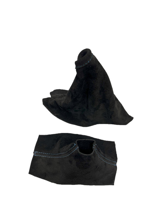 2010-2014 FORD MUSTANG GT Genuine Real Suede Emergency Brake & Shift Boot Cover Set-0