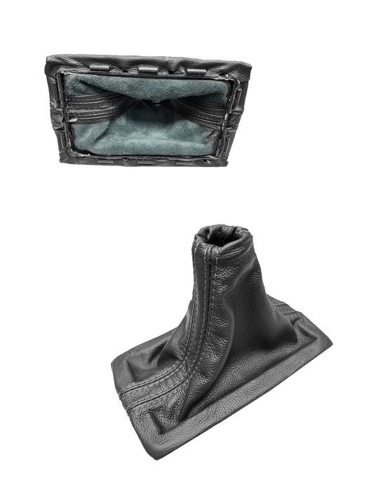 Genuine LEATHER Shift Boot Cover + Frame Fits For Ford Mustang GT 2005 2006 2007 2008 2009-10