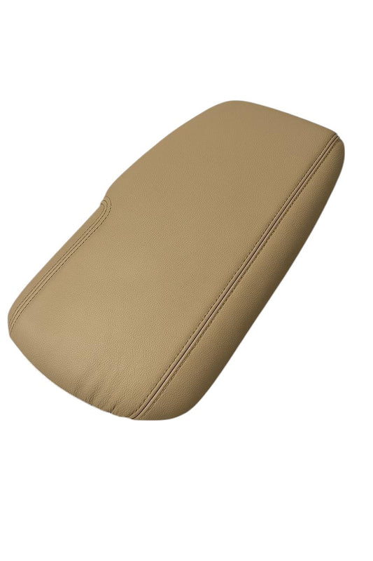 Cashmere Tan Leather Console Armrest Cover For Chevy Corvette C6 2005 2006 2007 2008 2009 2010 2011 2012 2013-0